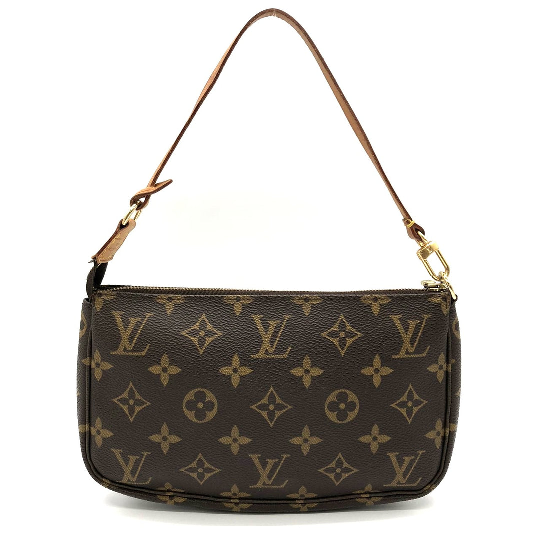 LOUIS VUITTON ルイ・ヴィトン M51980 ポシェット・アクセソワール ハンドバッグ ブラウン モノグラムキャンバス/レザー