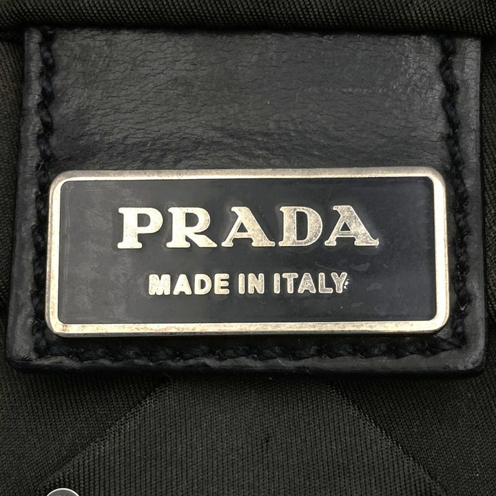 PRADA プラダ ショルダーバッグ 斜め掛け 横長 薄型 ナイロン ブラック
