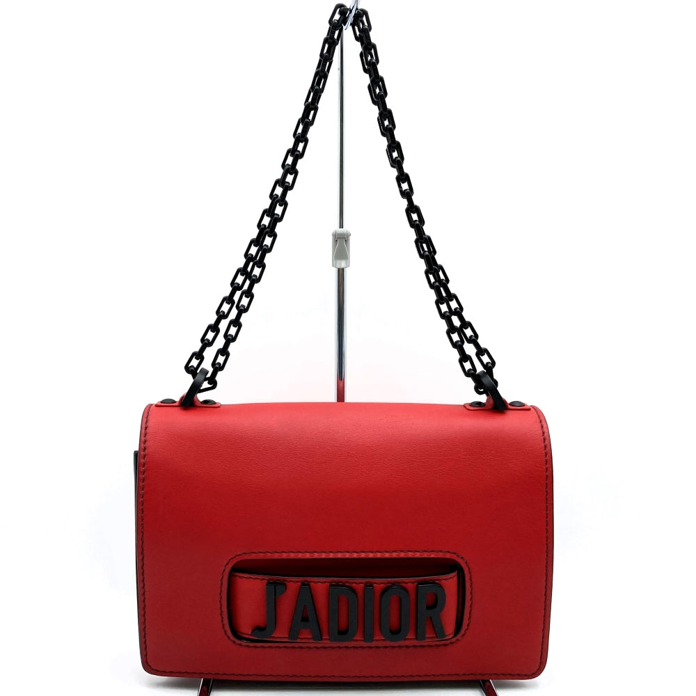 Dior ディオール JADIORジャドール チェーンショルダーバッグ レザー レッド/ブラック 赤黒 マリア・グラツィア・キウリ