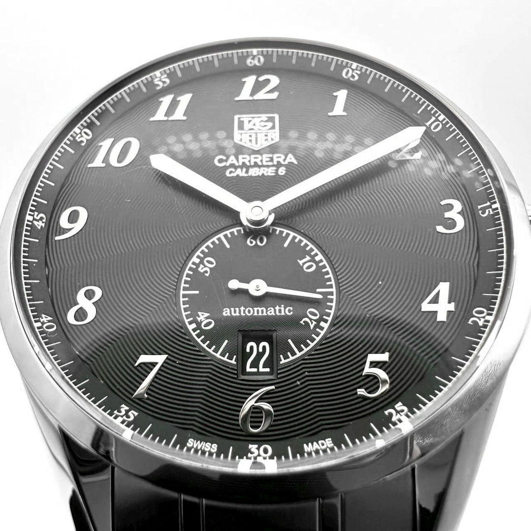 TAG HEUER タグホイヤー WAS2110.BA0732 カレラ ヘリテージ キャリバー6 腕時計 自動巻 ブラック 腕時計