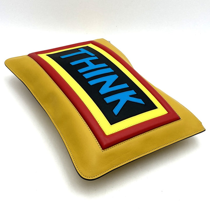 FENDI フェンディ 7NO078 クラッチバッグ THINK イエロー