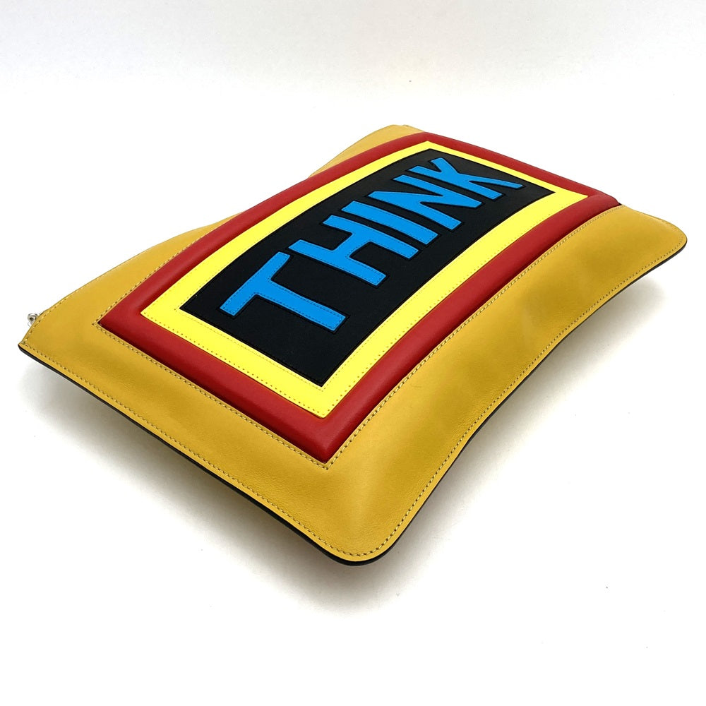 FENDI フェンディ 7NO078 クラッチバッグ THINK イエロー