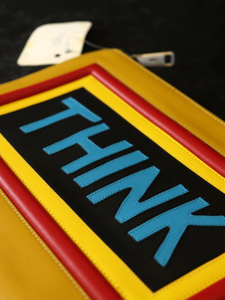 FENDI フェンディ 7NO078 クラッチバッグ THINK イエロー