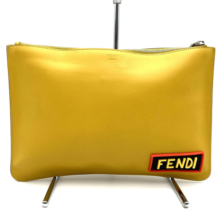 FENDI フェンディ 7NO078 クラッチバッグ THINK イエロー