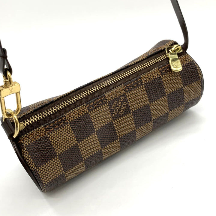 LOUIS VUITTON ルイ・ヴィトン パピヨン30 ポーチ付き MB1023 ハンドバッグ ダミエキャンバス ブラウン