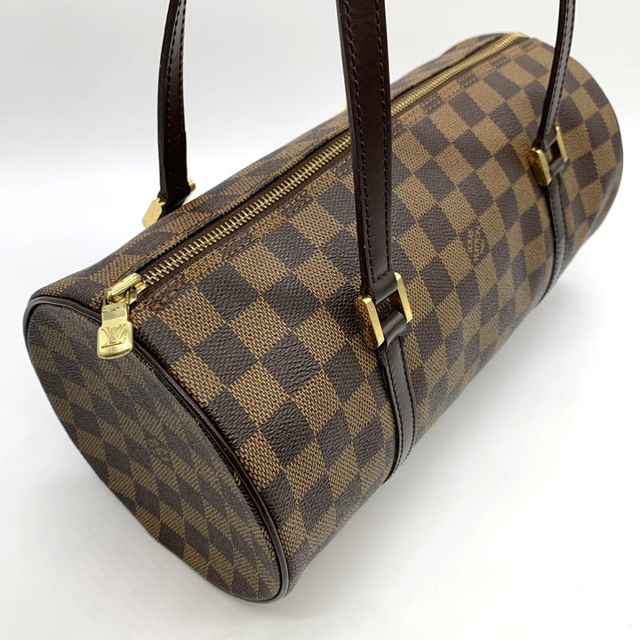 LOUIS VUITTON ルイ・ヴィトン パピヨン30 ポーチ付き MB1023 ハンドバッグ ダミエキャンバス ブラウン