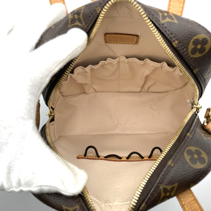 LOUIS VUITTON ルイ・ヴィトン M47500 スポンティーニ 2WAY ショルダーバッグ ハンドバッグ ブラウン モノグラムキャンバス
