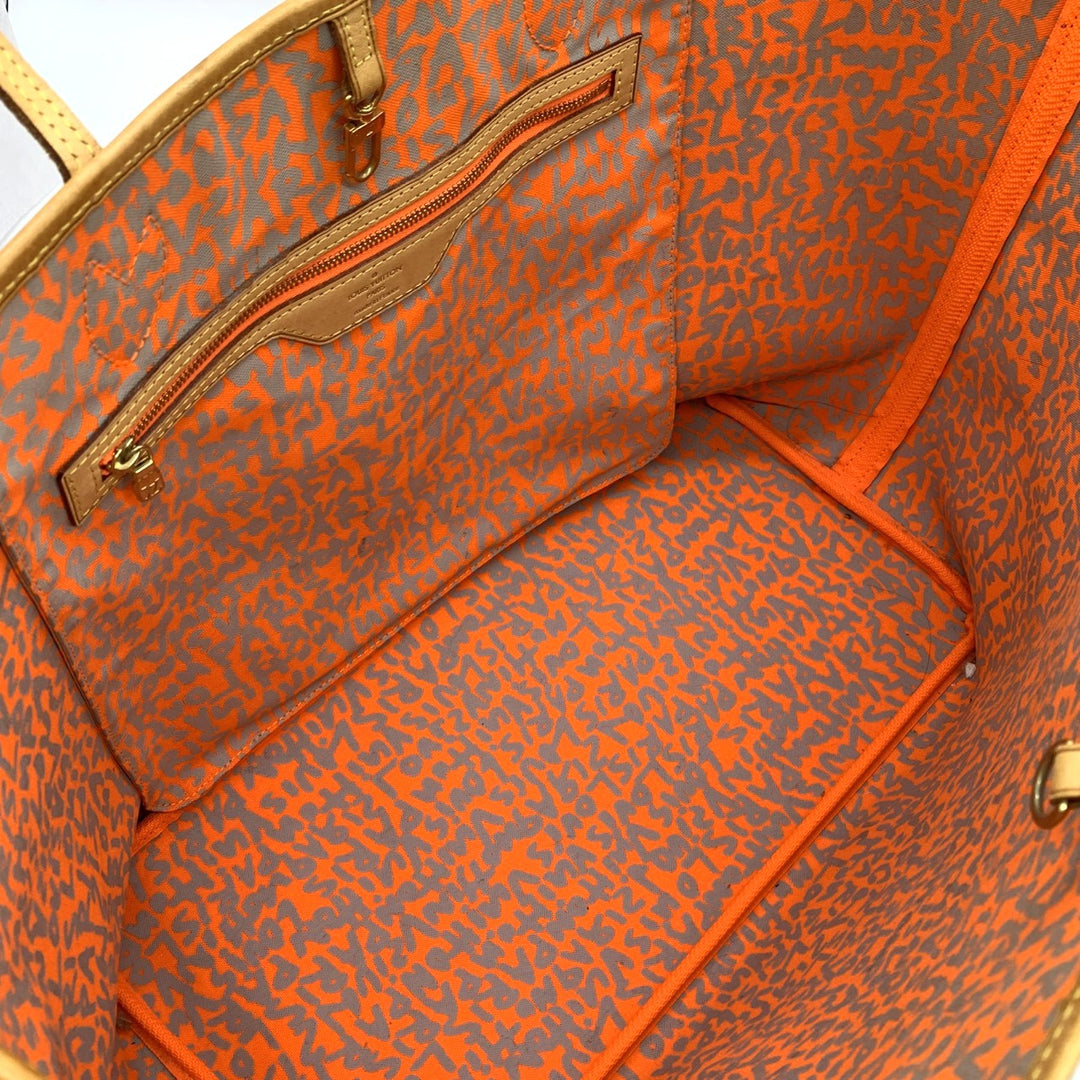 LOUIS VUITTON ルイ・ヴィトン ネヴァーフルGM M93702 トートバッグ ショルダーバッグ モノグラムグラフィティ オレンジ