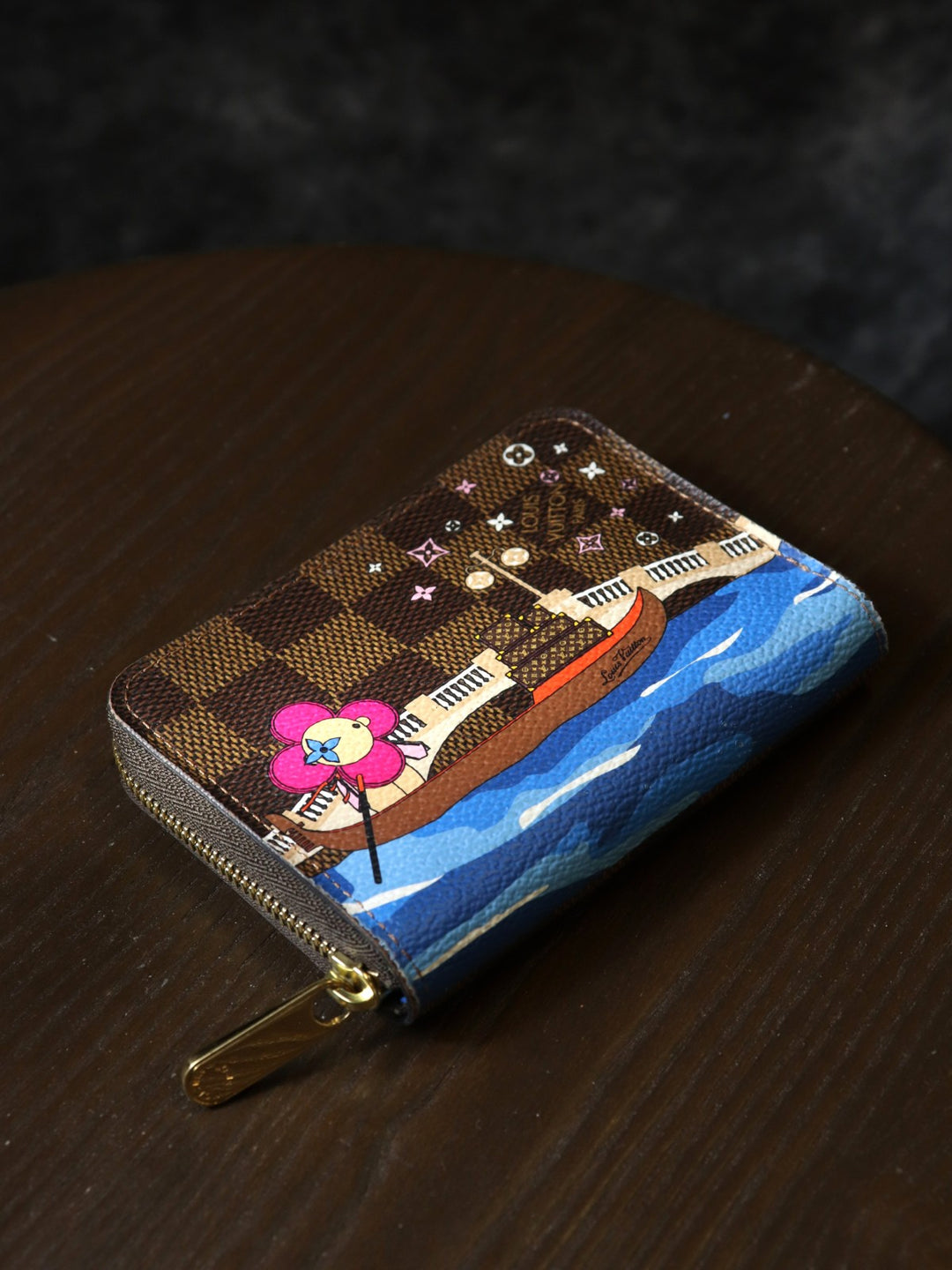 LOUIS VUITTON ルイ・ヴィトン N60258 ジッピー コインパース ヴィヴィエンヌ ダミエ エベヌ