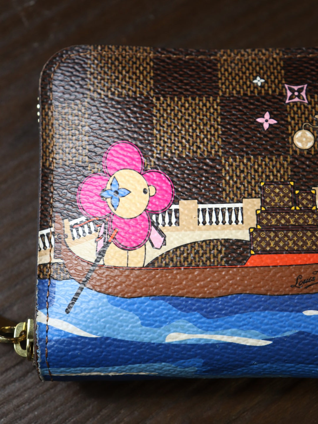 LOUIS VUITTON ルイ・ヴィトン N60258 ジッピー コインパース ヴィヴィエンヌ ダミエ エベヌ