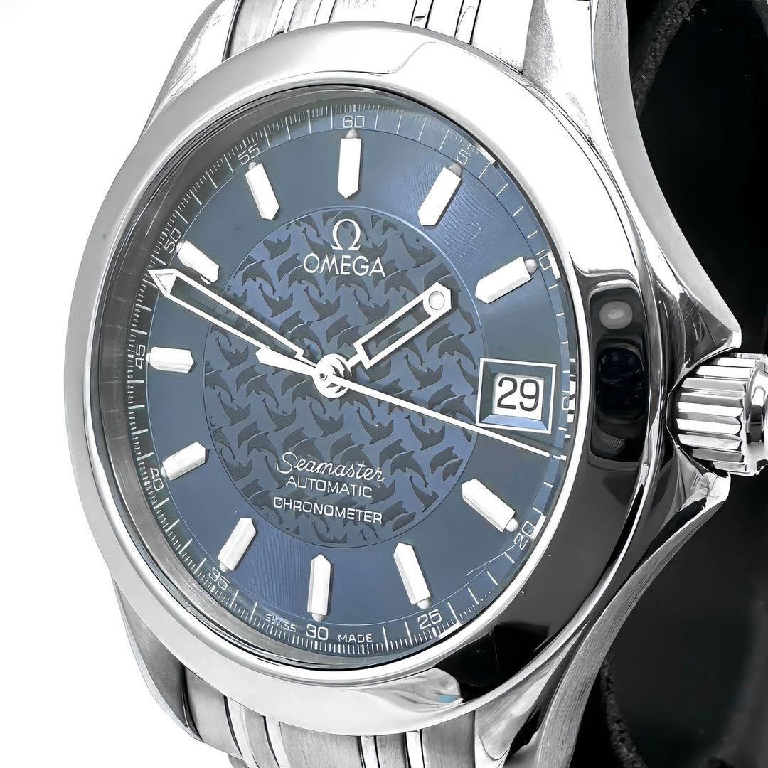 OMEGA オメガ 2506.80 シーマスター120 ジャックマイヨール デイト 腕時計 自動巻き ブルー