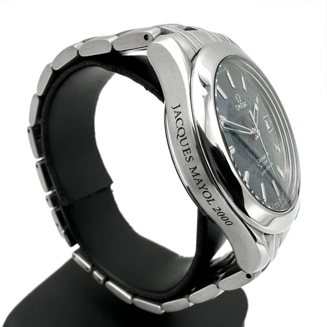 OMEGA オメガ 2506.80 シーマスター120 ジャックマイヨール デイト 腕時計 自動巻き ブルー