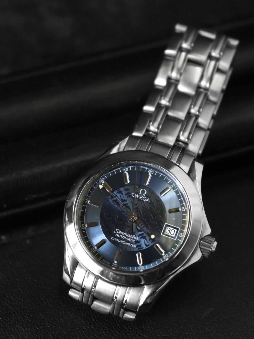 OMEGA オメガ 2506.80 シーマスター120 ジャックマイヨール デイト 腕時計 自動巻き ブルー
