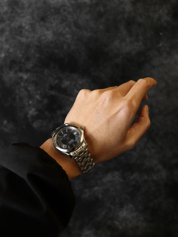 OMEGA オメガ 2506.80 シーマスター120 ジャックマイヨール デイト 腕時計 自動巻き ブルー