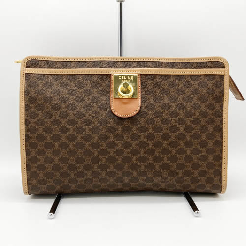極美品】 CELINE セリーヌ ポーチ セカンドバッグ マカダム 人気 美品 CELINE セリーヌ マカダム クラッチバッグ セカンドバッグ ポーチ