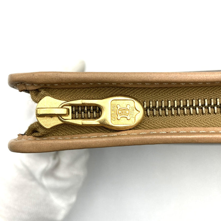 美品 CELINE セリーヌ マカダム クラッチバッグ セカンドバッグ ポーチ ブラウン PVC M13