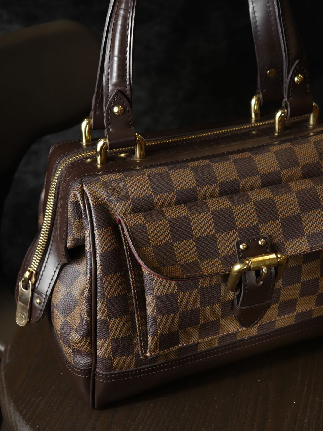 LOUIS VUITTON ルイ・ヴィトン ナイツブリッジ N51201 ハンドバッグ ダミエアズールキャンバス ブラウン