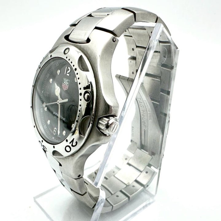 電池交換済 TAG HEUER タグホイヤー 腕時計 キリウム プロフェッショナル 200 デイト WL1112 クォーツ SS ブラック 黒文字盤 ブランド