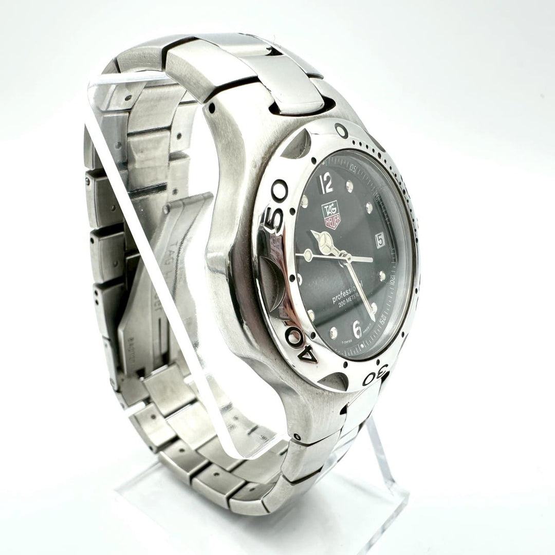 電池交換済 TAG HEUER タグホイヤー 腕時計 キリウム プロフェッショナル 200 デイト WL1112 クォーツ SS ブラック 黒文字盤 ブランド