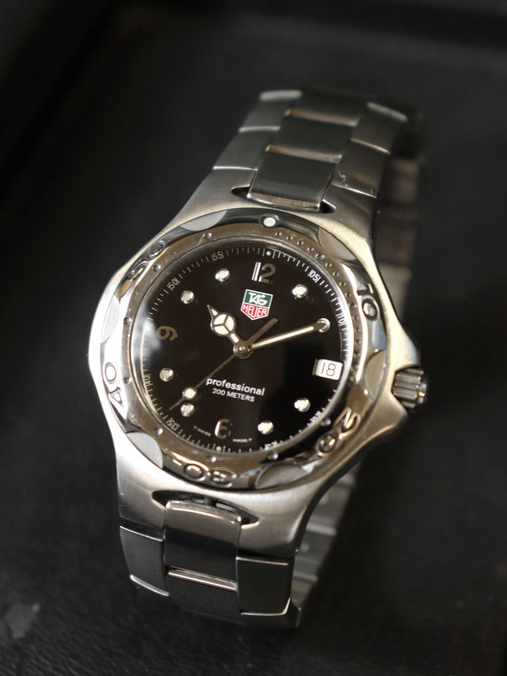 電池交換済 TAG HEUER タグホイヤー 腕時計 キリウム プロフェッショナル 200 デイト WL1112 クォーツ SS ブラック 黒文字盤 ブランド