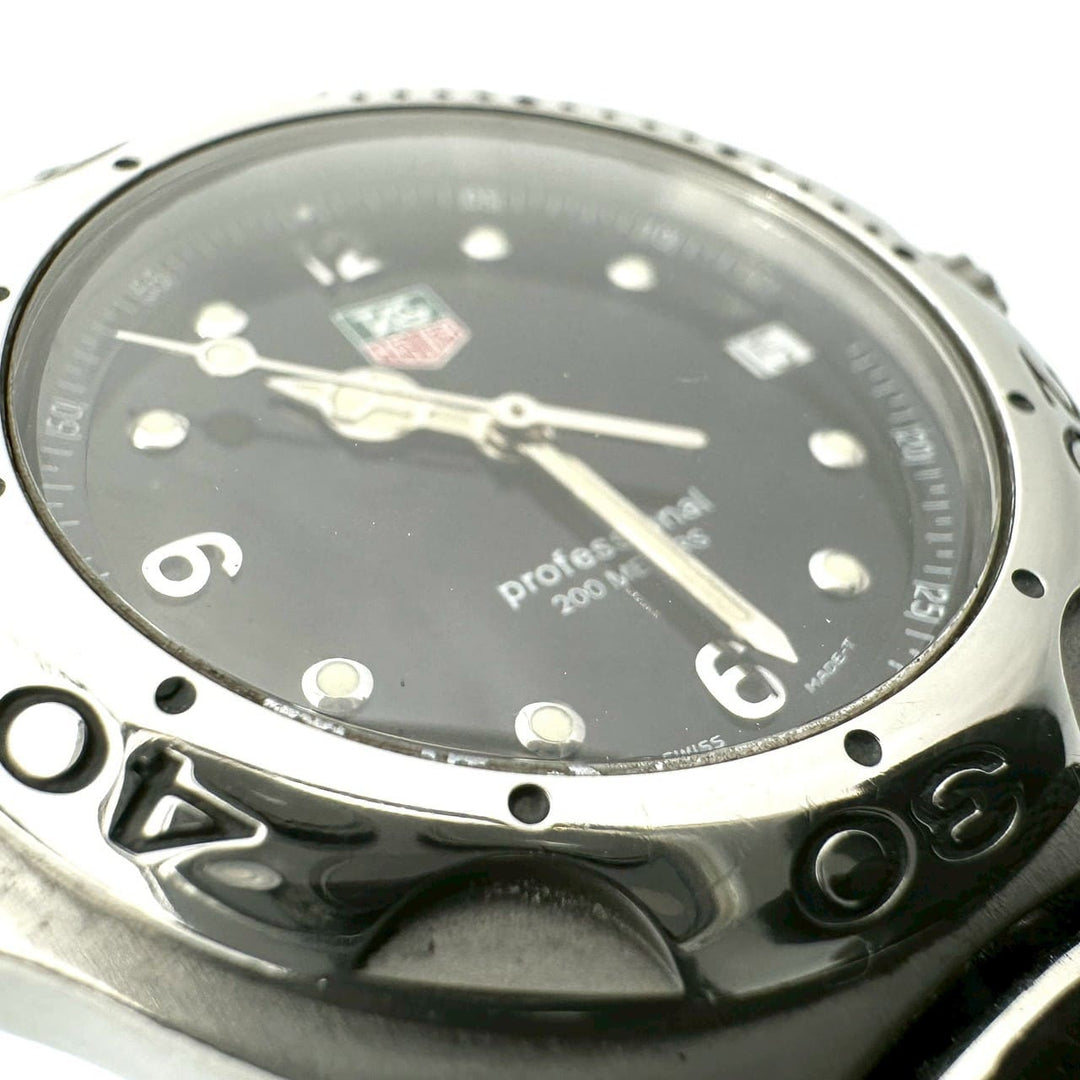 電池交換済 TAG HEUER タグホイヤー 腕時計 キリウム プロフェッショナル 200 デイト WL1112 クォーツ SS ブラック 黒文字盤 ブランド