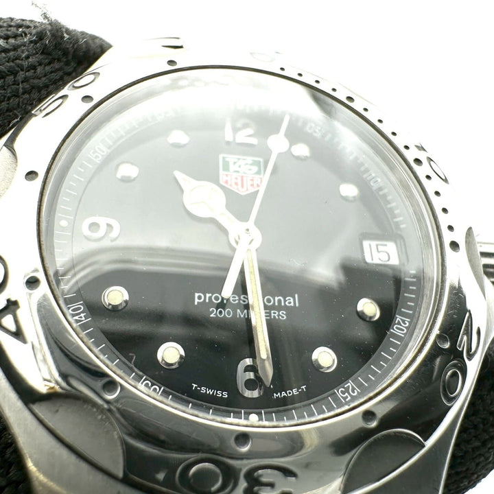 電池交換済 TAG HEUER タグホイヤー 腕時計 キリウム プロフェッショナル 200 デイト WL1112 クォーツ SS ブラック 黒文字盤 ブランド