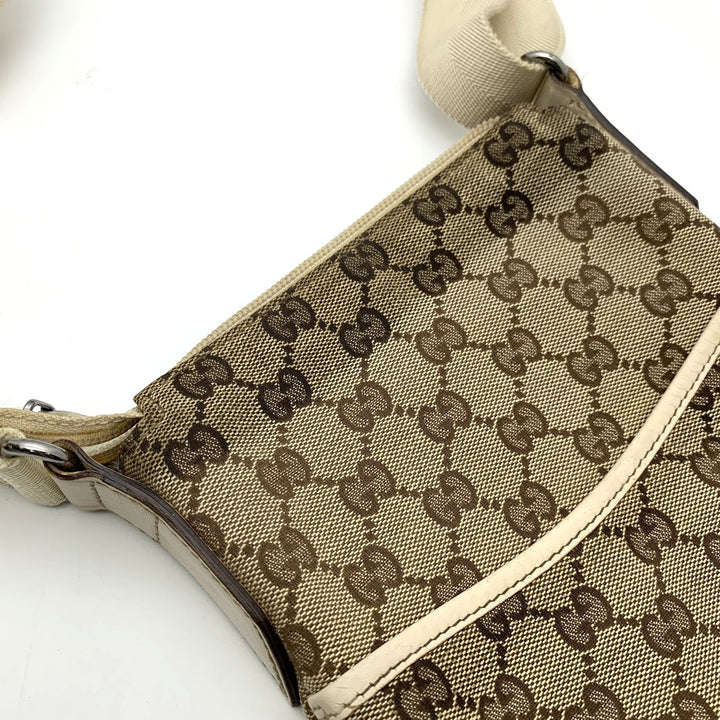 GUCCI グッチ 147671 ショルダーバッグ 斜めがけショルダーバッグ ホワイト アイボリー ベージュ GGキャンバス