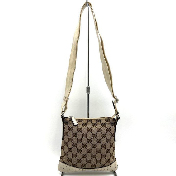 GUCCI グッチ 147671 ショルダーバッグ 斜めがけショルダーバッグ ホワイト アイボリー ベージュ GGキャンバス