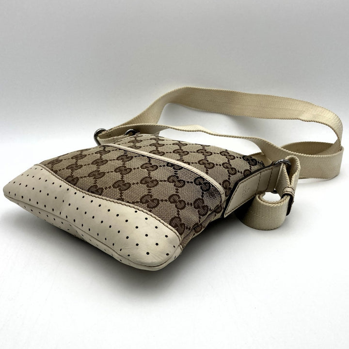 GUCCI グッチ 147671 ショルダーバッグ 斜めがけショルダーバッグ ホワイト アイボリー ベージュ GGキャンバス