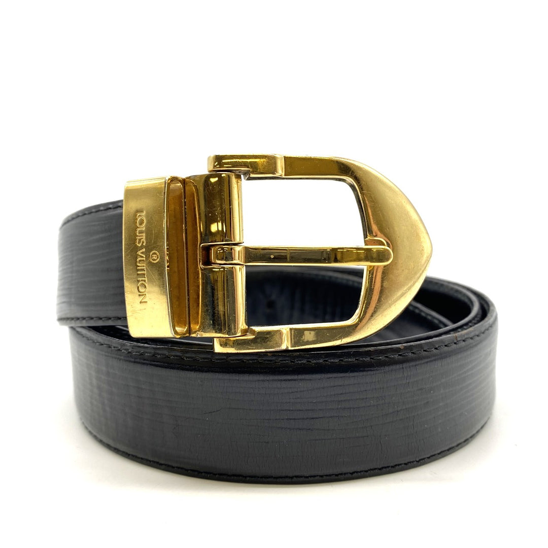 LOUIS VUITTON ルイ ヴィトン M6832 サンチュール エピレザー ブラック ゴールド