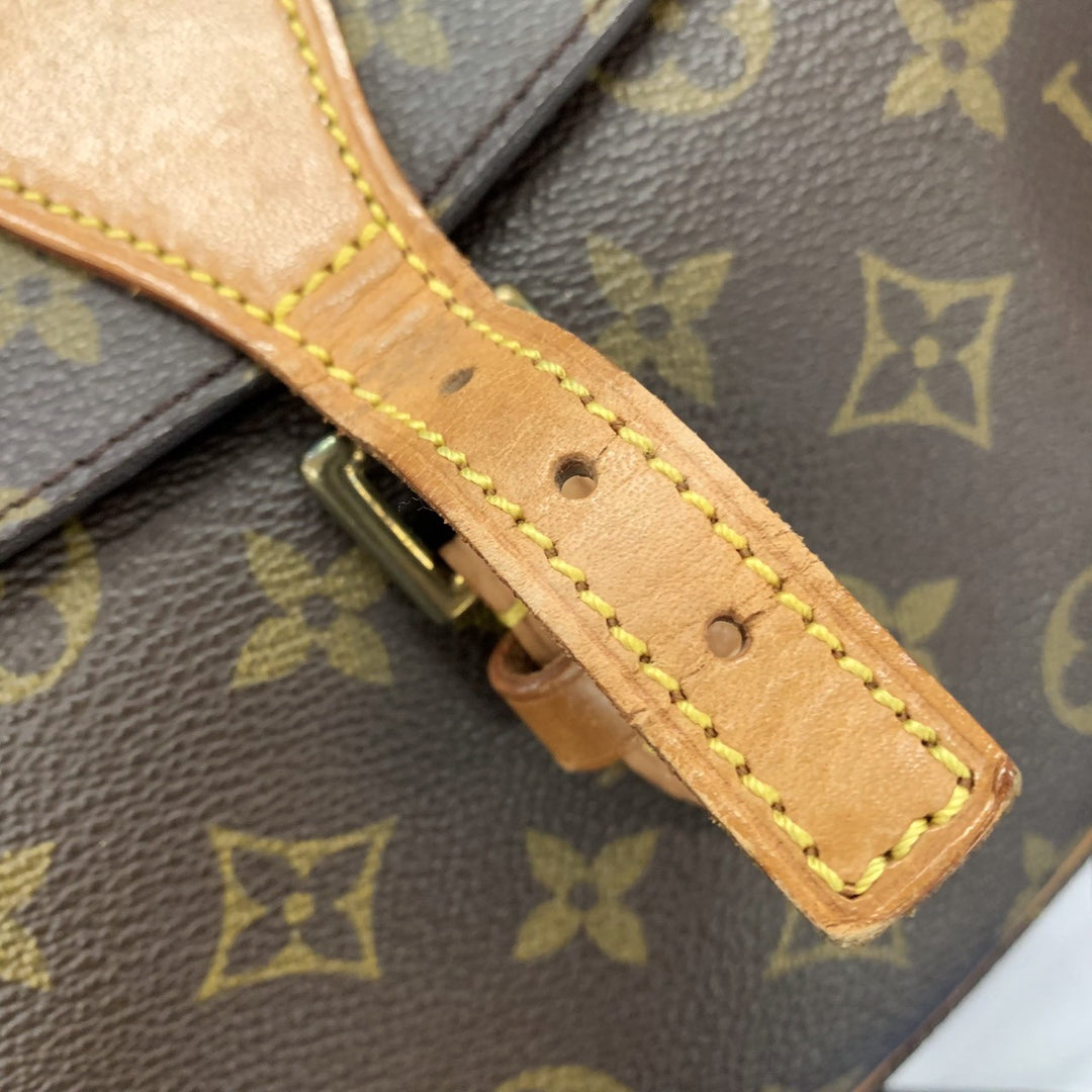ベタ無し／LOUIS VUITTON ルイ・ヴィトン ジュヌフィーユ ショルダーバッグ 斜め掛け ブラウン モノグラムキャンバス PVC LV L/V ビトン M51227