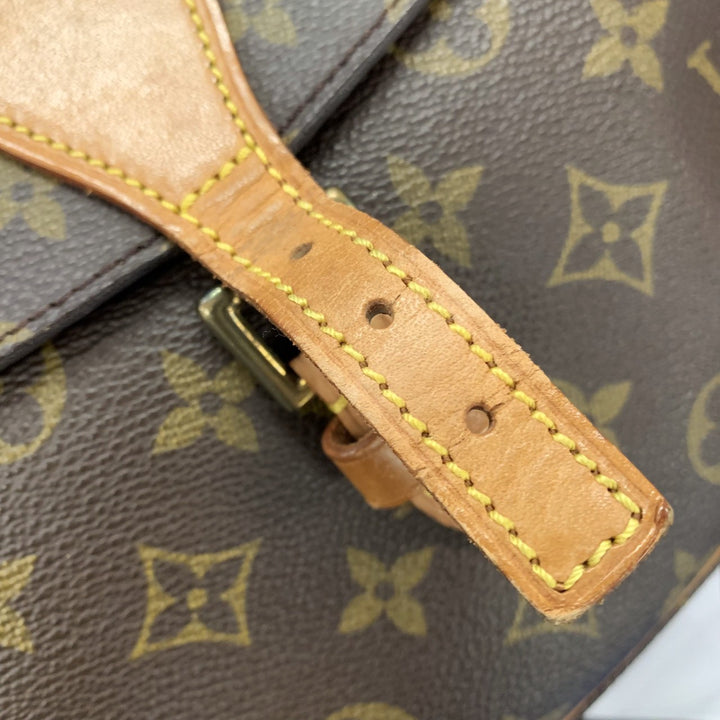 ベタ無し／LOUIS VUITTON ルイ・ヴィトン ジュヌフィーユ ショルダーバッグ 斜め掛け ブラウン モノグラムキャンバス PVC LV L/V ビトン M51227
