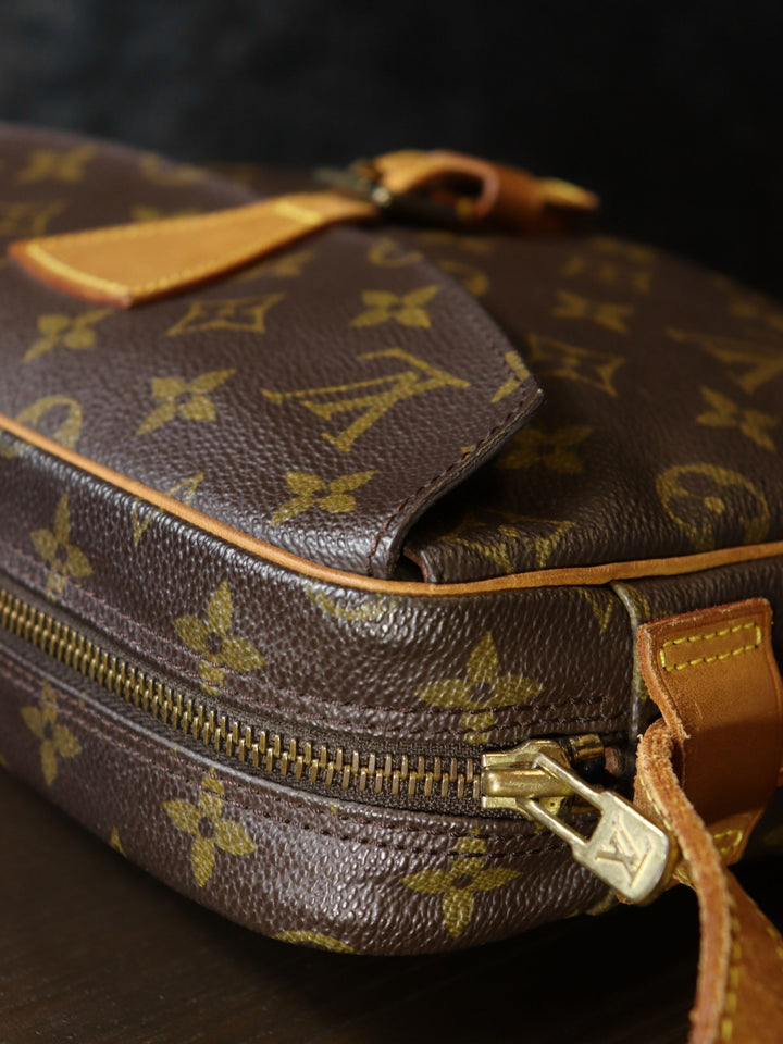 ベタ無し／LOUIS VUITTON ルイ・ヴィトン ジュヌフィーユ ショルダーバッグ 斜め掛け ブラウン モノグラムキャンバス PVC LV L/V ビトン M51227