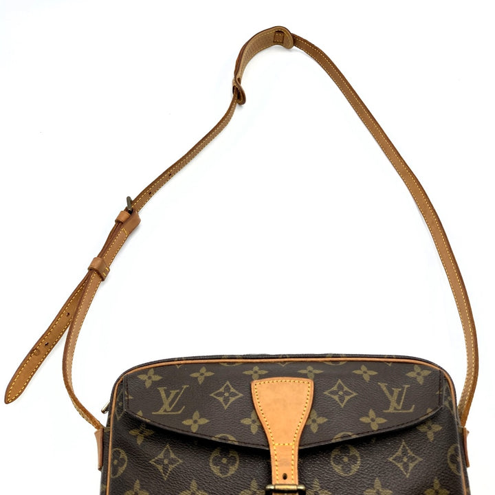 ベタ無し／LOUIS VUITTON ルイ・ヴィトン ジュヌフィーユ ショルダーバッグ 斜め掛け ブラウン モノグラムキャンバス PVC LV L/V ビトン M51227