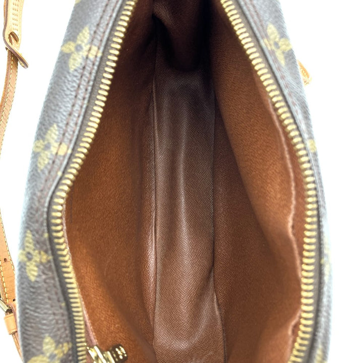 ベタ無し／LOUIS VUITTON ルイ・ヴィトン ジュヌフィーユ ショルダーバッグ 斜め掛け ブラウン モノグラムキャンバス PVC LV L/V ビトン M51227
