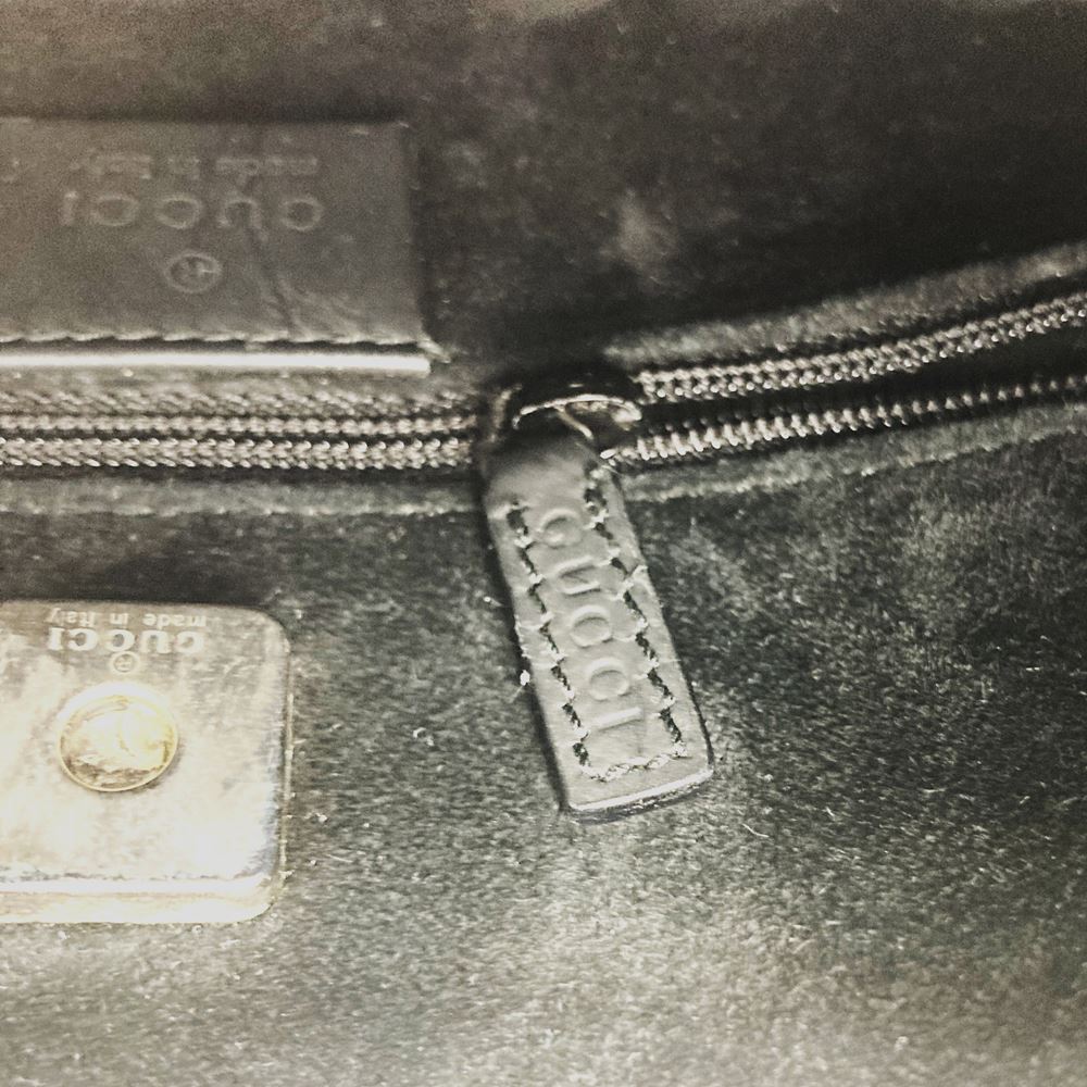 GUCCI グッチ 001 3739 ショルダーバッグ ワンショルダー レザー/バンブー ブラック/レッド 黒赤