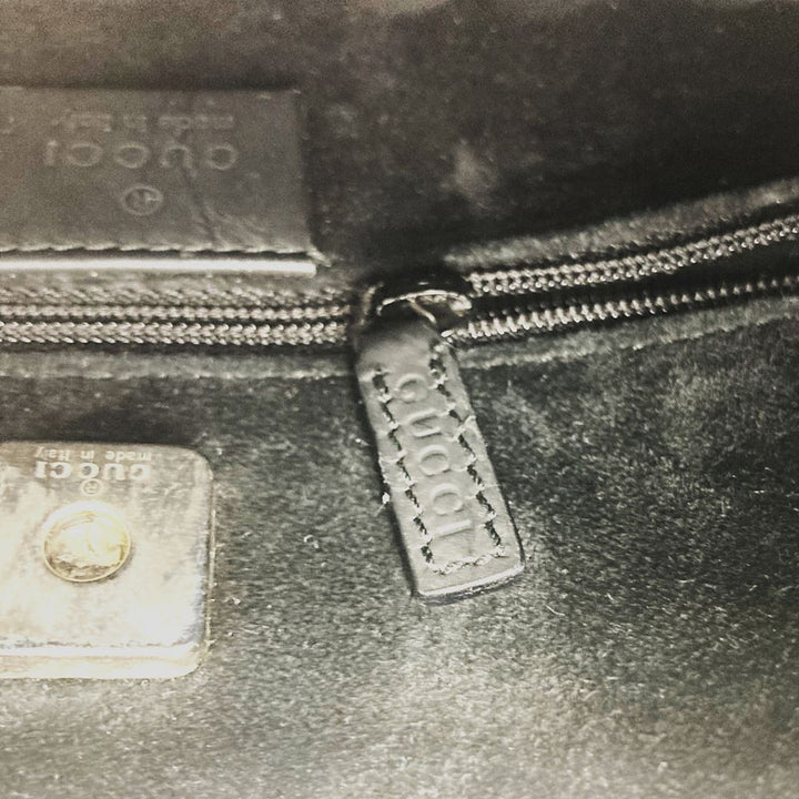 GUCCI グッチ 001 3739 ショルダーバッグ ワンショルダー レザー/バンブー ブラック/レッド 黒赤