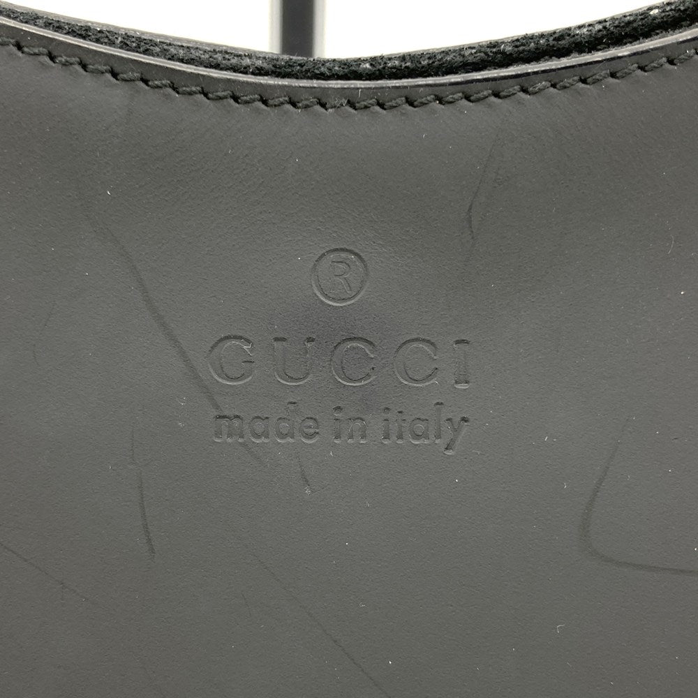 GUCCI グッチ 001 3739 ショルダーバッグ ワンショルダー レザー/バンブー ブラック/レッド 黒赤