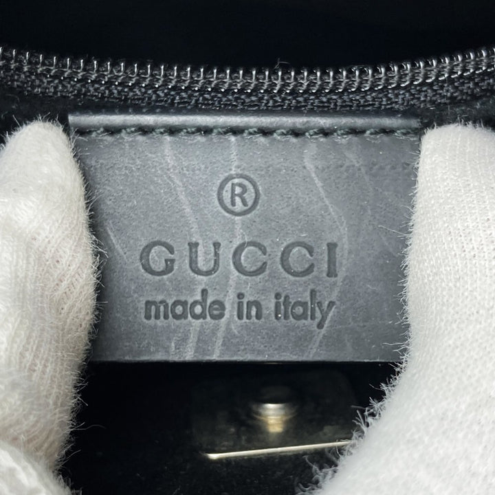 GUCCI グッチ 001 3739 ショルダーバッグ ワンショルダー レザー/バンブー ブラック/レッド 黒赤