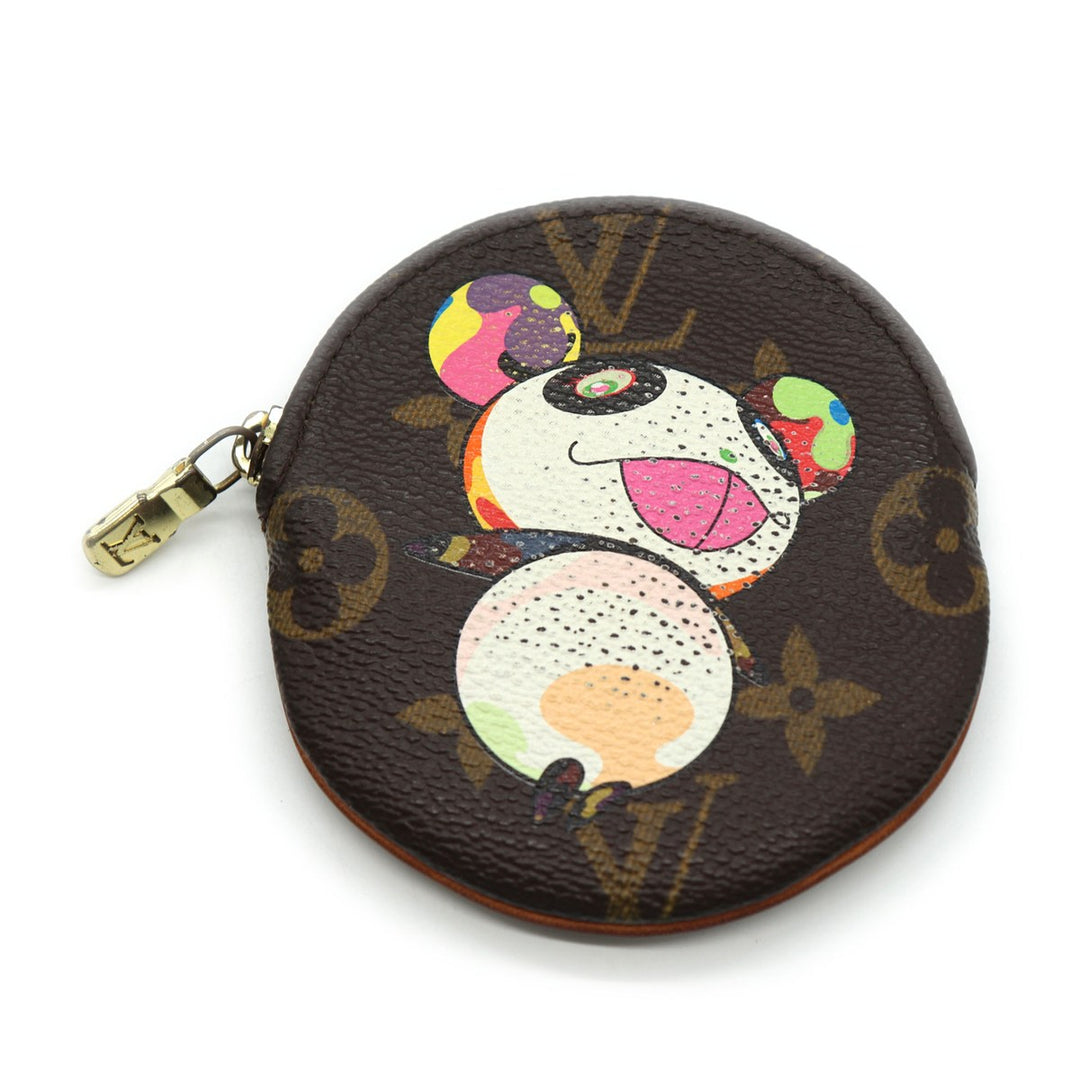 LOUIS VUITTON ルイ・ヴィトン ポルトモネ・ロン M61928 コインケース プティ・パンダ 村上隆 スーパーフラット 小物入れ 小銭 モノグラムキャンバス ブラウン