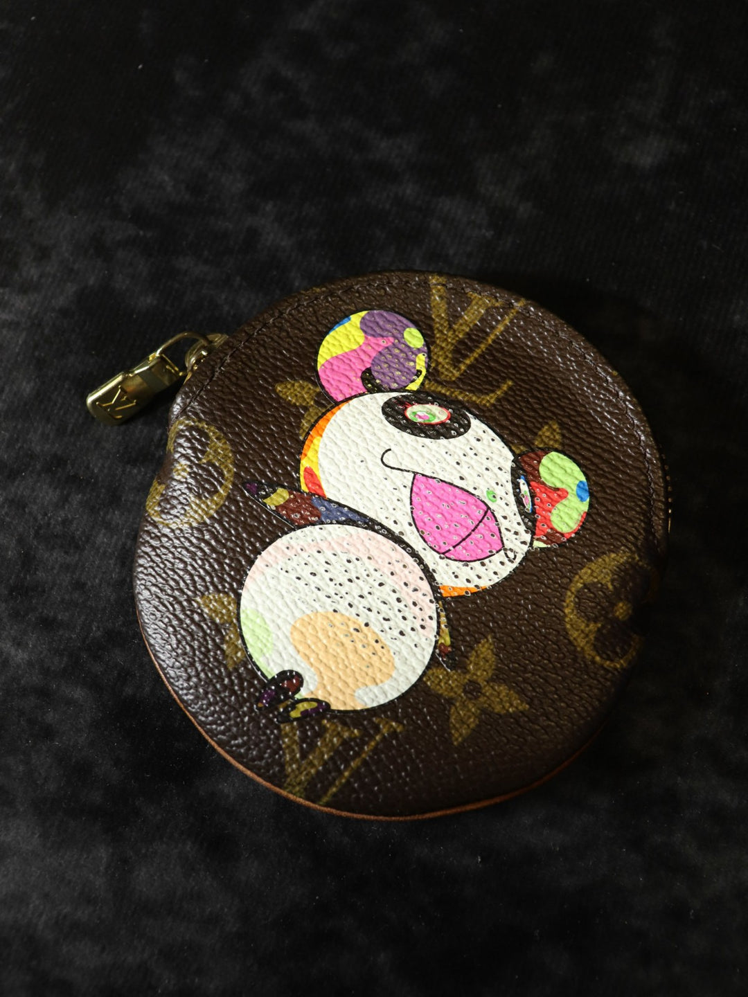 LOUIS VUITTON ルイ・ヴィトン ポルトモネ・ロン M61928 コインケース プティ・パンダ 村上隆 スーパーフラット 小物入れ 小銭 モノグラムキャンバス ブラウン