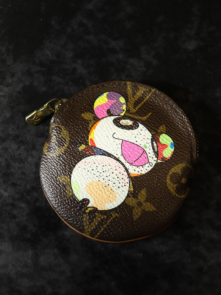 LOUIS VUITTON ルイ・ヴィトン ポルトモネ・ロン M61928 コインケース プティ・パンダ 村上隆 スーパーフラット 小物入れ 小銭 モノグラムキャンバス ブラウン