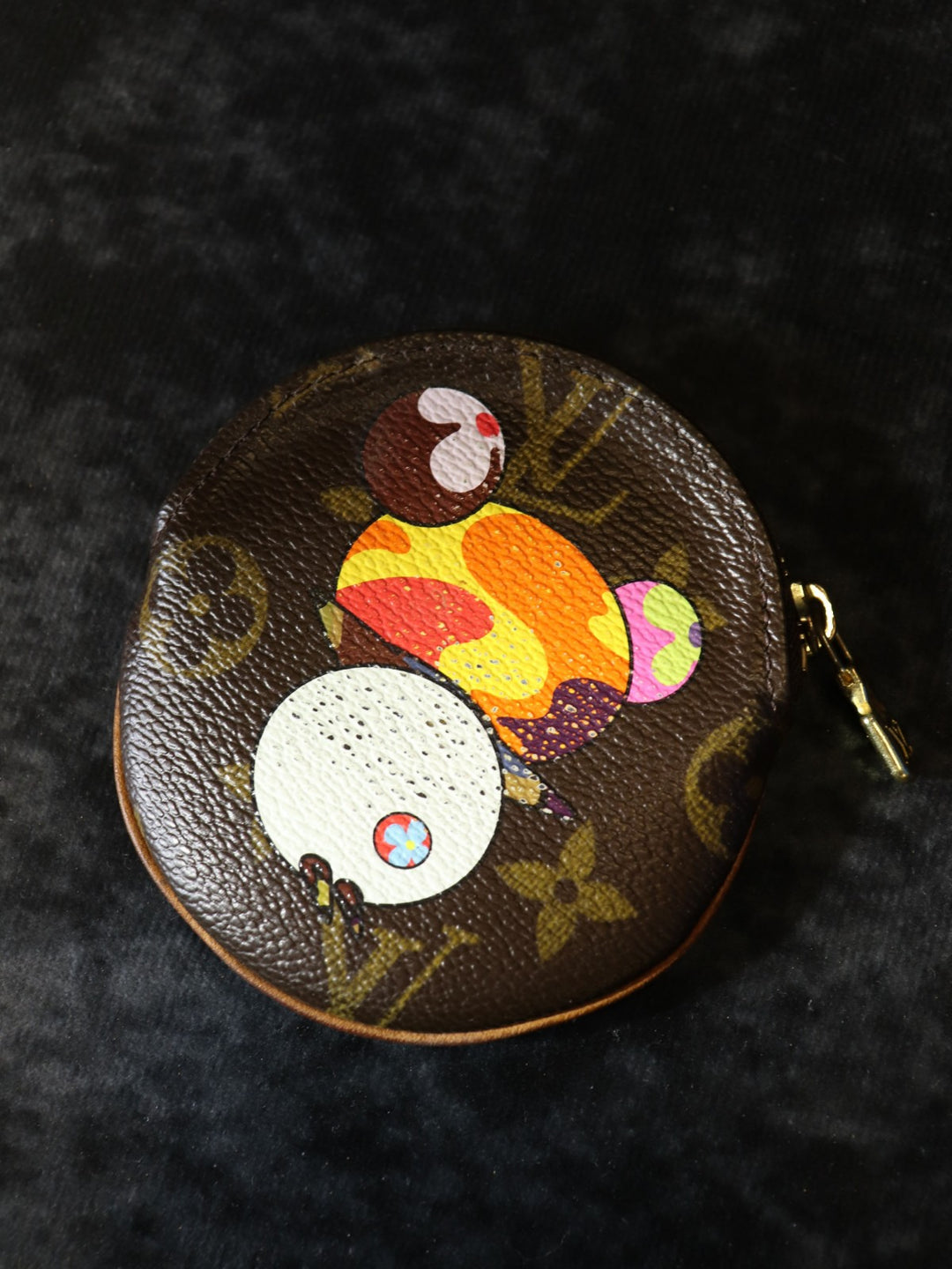 LOUIS VUITTON ルイ・ヴィトン ポルトモネ・ロン M61928 コインケース プティ・パンダ 村上隆 スーパーフラット 小物入れ 小銭 モノグラムキャンバス ブラウン