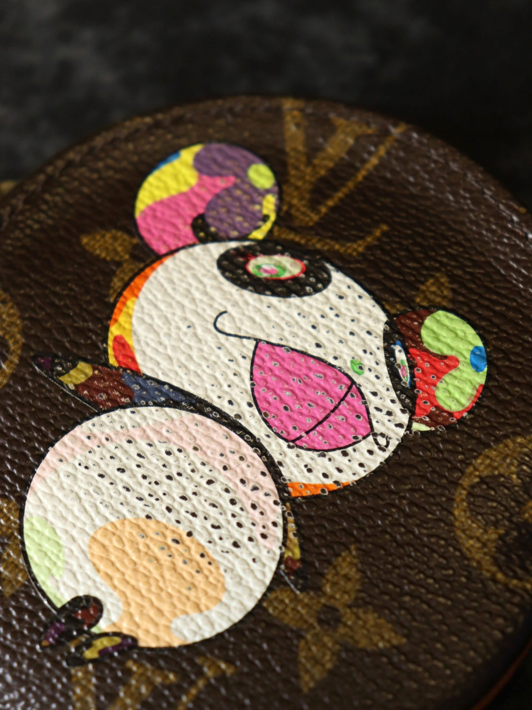 LOUIS VUITTON ルイ・ヴィトン ポルトモネ・ロン M61928 コインケース プティ・パンダ 村上隆 スーパーフラット 小物入れ 小銭 モノグラムキャンバス ブラウン