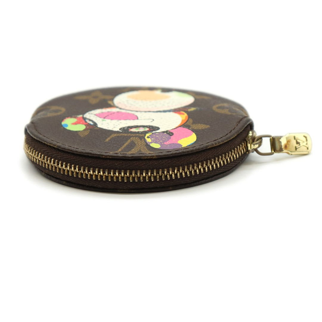 LOUIS VUITTON ルイ・ヴィトン ポルトモネ・ロン M61928 コインケース プティ・パンダ 村上隆 スーパーフラット 小物入れ 小銭 モノグラムキャンバス ブラウン