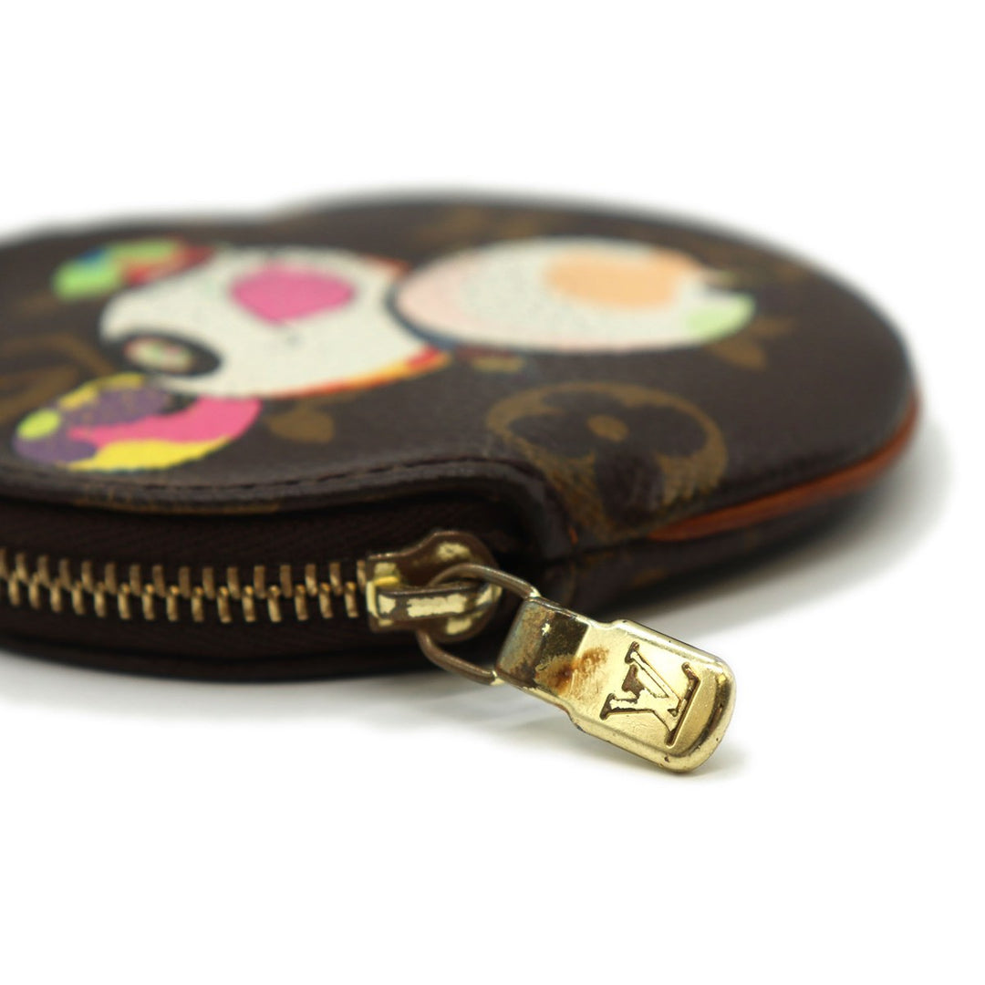 LOUIS VUITTON ルイ・ヴィトン ポルトモネ・ロン M61928 コインケース プティ・パンダ 村上隆 スーパーフラット 小物入れ 小銭 モノグラムキャンバス ブラウン