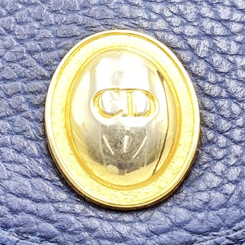 Christian Dior ディオール ショルダーバッグ ポシェット ヴィンテージ ネイビー レザー