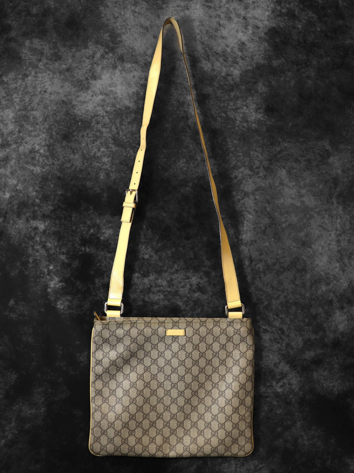 GUCCI グッチ 201446 GGスプリーム ショルダーバッグ イエロー