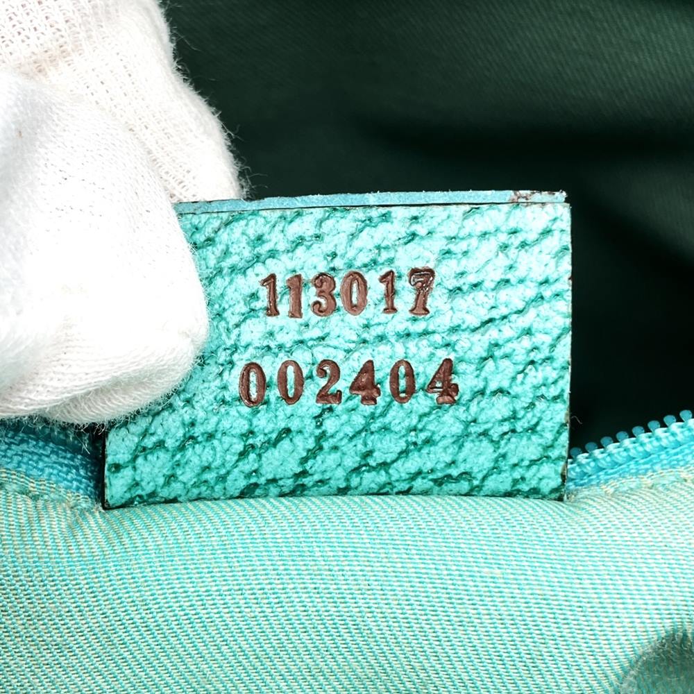 GUCCI グッチ 113017 トートバッグ ショルダーバッグ GGキャンバス/レザー ベージュ ブラウン グリーン