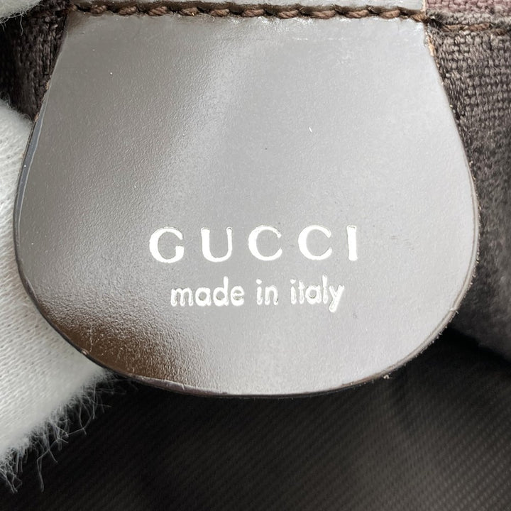 GUCCI グッチ 001 1705 バンブー ショルダーバッグ ナイロン レザー ブラウン ヴィンテージ オールド ブランド